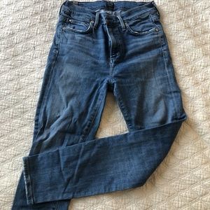 C of H Rocket, high rise crop blue denim